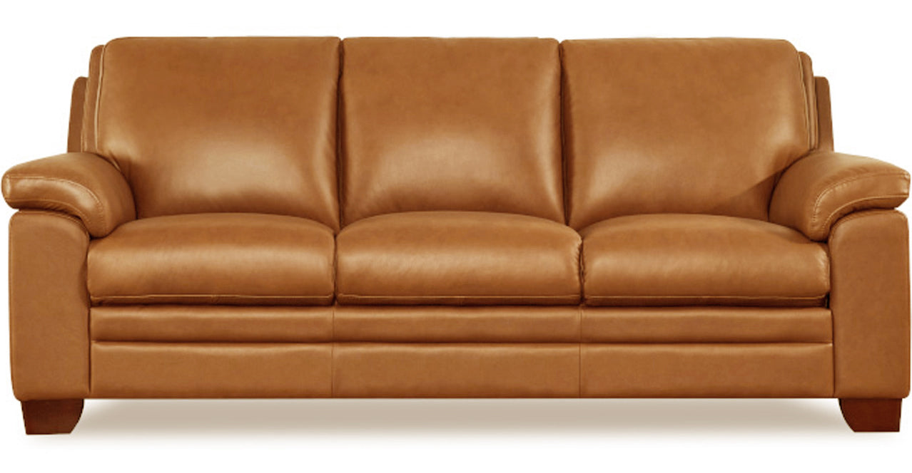 Magnum Waxy Pull-up Leather Sofa, Saddle Brown